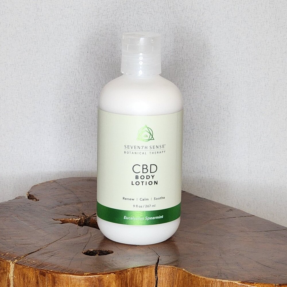 2-Pack Seven7h Sense Botanical Therapy CBD Body Lotion Eucalyptus Spearmint